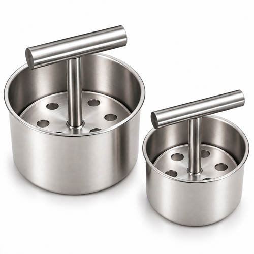 🍝 Perfectly Even Meatballs in Seconds – Stainless Steel 6/12-Portion Mould