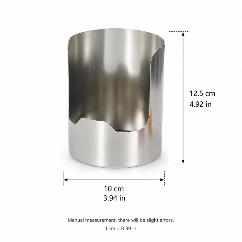 Stainless steel utensil holder easy to clean and maintain
